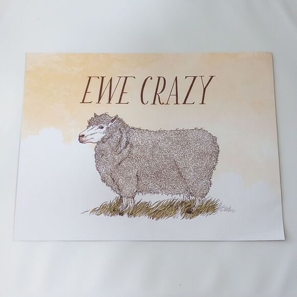 Set of Five Double-sided Frida Clements Farm Animal Pun Prints - Picture 6 of 10